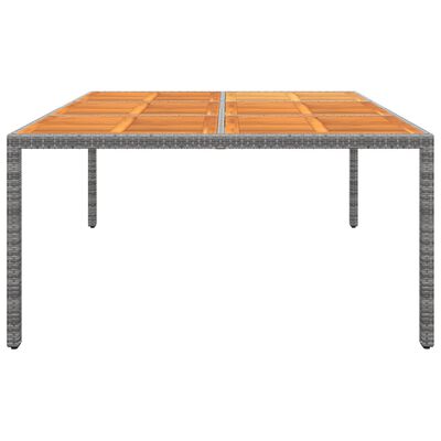 vidaXL Zahradní stůl 200 x 150 x 75 cm akáciové dřevo a polyratan šedý