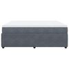 vidaXL Box spring postel s matrací tmavě šedá 200x200 cm samet