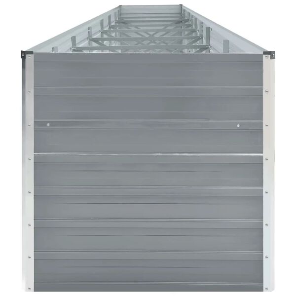 vidaXL Vyvýšený záhon pozinkovaná ocel 600 x 80 x 77 cm šedý