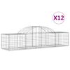 vidaXL Klenut&eacute; gabionov&eacute; ko&scaron;e 12 ks 200x50x40/60 cm pozinkovan&eacute; železo