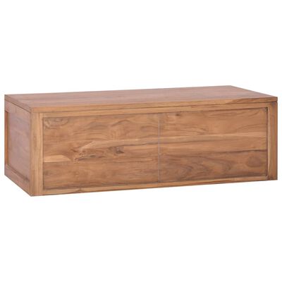 vidaXL Nástěnná koupelnová skříňka 90x45x30 cm masivní teakové dřevo
