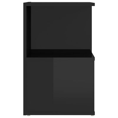 vidaXL Noční stolky 2 ks černé vysoký lesk 35 x 35 x 55 cm dřevotříska