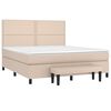 vidaXL Box spring postel s matrací cappuccino 180 x 200 cm umělá kůže