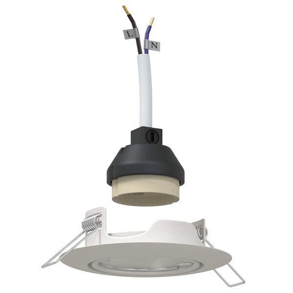 vidaXL Bodov&eacute; světlo 6 pcs B&iacute;l&aacute; 9 x 9 x 2,5 cm kov