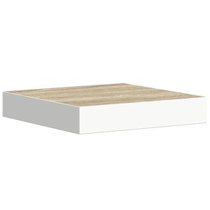 vidaXL Plovouc&iacute; n&aacute;stěnn&aacute; police dub a b&iacute;l&aacute; 23 x 23,5 x 3,8 cm MDF