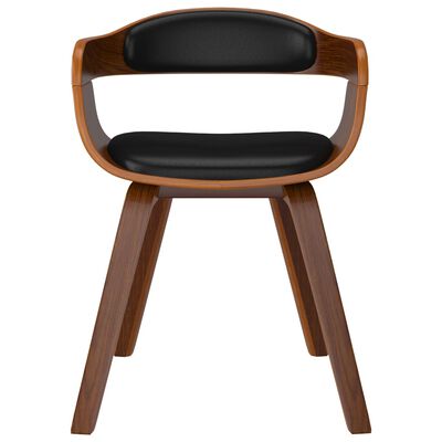 vidaXL Jídelní židle 2 ks černé ohýbané dřevo a umělá kůže