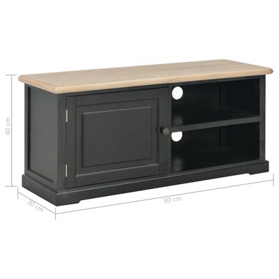 vidaXL TV stolek černý 90 x 30 x 40 cm dřevo