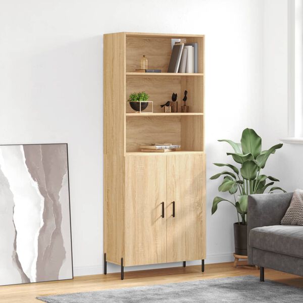 vidaXL Skř&iacute;ň highboard dub sonoma 69,5 x 34 x 180 cm kompozitn&iacute; dřevo