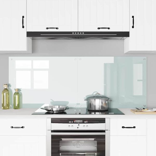 vidaXL Kuchyňská zástěna Bílá 80 x 60 cm tvrzené sklo