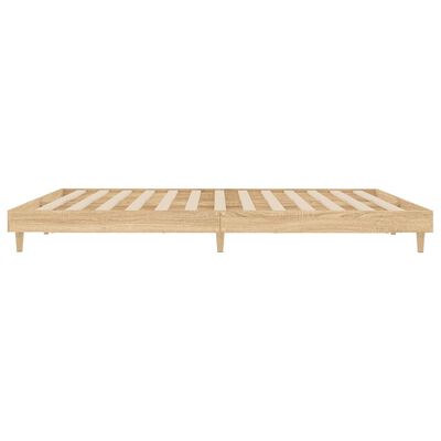 vidaXL Rám postele dub sonoma 150 x 200 cm kompozitní dřevo