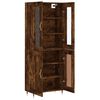 vidaXL Skř&iacute;ň highboard kouřov&yacute; dub 69,5 x 34 x 180 cm kompozitn&iacute; dřevo