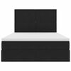 vidaXL Postel s &uacute;ložn&yacute;m prostorem a LED osvětlen&iacute;m Čern&aacute; 140 x 200 cm