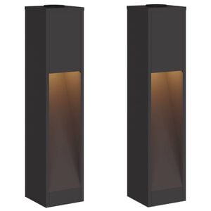 vidaXL Sol&aacute;rn&iacute; LED osvětlen&iacute; cesty 2 ks Tepl&aacute; b&iacute;l&aacute; 18 x 18 x 80 cm