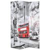 vidaXL Skl&aacute;dac&iacute; parav&aacute;n 120 x 170 cm Lond&yacute;nsk&yacute; autobus černob&iacute;l&yacute;