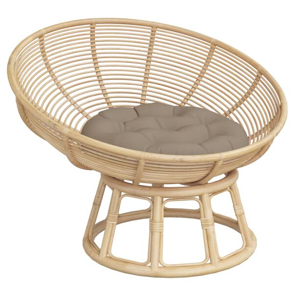 vidaXL Kulat&yacute; sed&aacute;k taupe &Oslash; 60 x 11 cm oxfordsk&aacute; tkanina