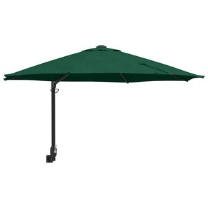 vidaXL Zahradn&iacute; slunečn&iacute;k 248 x 248 x 148 cm Polyester a ocel Zelen&aacute;