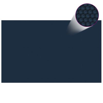 vidaXL Plovoucí PE solární plachta na bazén 800 x 500 cm černo-modrá