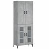 vidaXL Skř&iacute;ň highboard betonově &scaron;ed&aacute; 69,5x34x180 cm kompozitn&iacute; dřevo