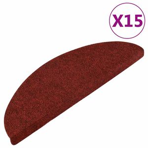 vidaXL Samolepic&iacute; n&aacute;&scaron;lapy na schody 15 ks 56x17x3 cm červen&eacute;