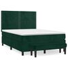 vidaXL Box spring postel s matrac&iacute; tmavě zelen&aacute; 140x190 cm samet