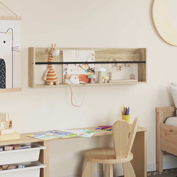 vidaXL Reg&aacute;l na časopisy Sonoma dub 100 x 12 x 30 cm kompozitn&iacute; dřevo