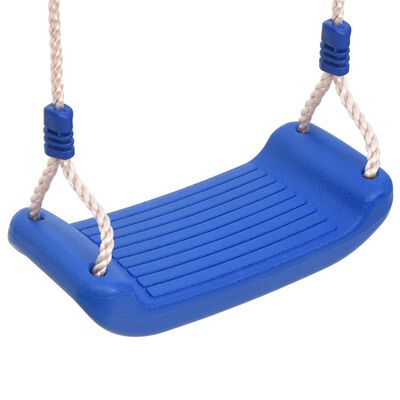 vidaXL Houpačkový sedák s provazovým žebříkem a kameny modrý PE