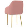 vidaXL J&iacute;deln&iacute; židle 4 ks růžov&eacute; samet