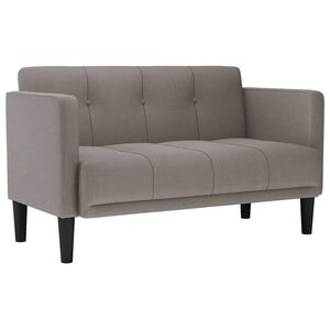 vidaXL Loveseat Sofa taupe 111 cm textil