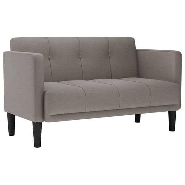 vidaXL Loveseat Sofa taupe 111 cm textil