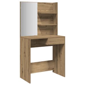 vidaXL Toaletn&iacute; stolek se zrcadlem dub artisan 74,5 x 40 x 141 cm