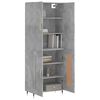vidaXL Skř&iacute;ň highboard betonově &scaron;ed&aacute; 69,5x34x180 cm kompozitn&iacute; dřevo