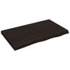 vidaXL Stoln&iacute; deska tmavě hněd&aacute; 100x60x(2-6)cm o&scaron;etřen&yacute; masivn&iacute; dub
