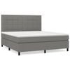 vidaXL Box spring postel s matrac&iacute; tmavě &scaron;ed&aacute; 160x200 cm textil