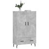 vidaXL Skř&iacute;ň highboard betonově &scaron;ed&aacute; 69,5x31x115 cm kompozitn&iacute; dřevo