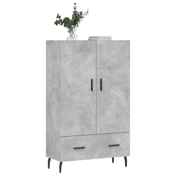 vidaXL Skř&iacute;ň highboard betonově &scaron;ed&aacute; 69,5x31x115 cm kompozitn&iacute; dřevo