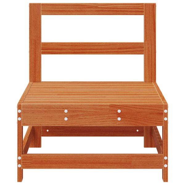 vidaXL Středn&iacute; pohovka do zahrady Masivn&iacute; borovice Voskově Hněd&aacute;