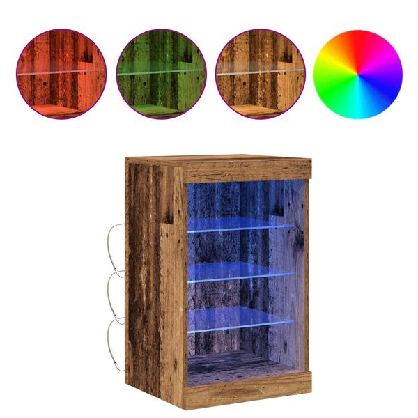 vidaXL LED komoda Star&eacute; dřevo 41 x 37 x 67 cm kompozitn&iacute; dřevo