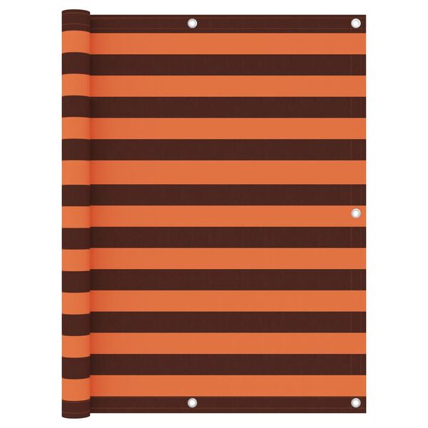 vidaXL Balk&oacute;nov&aacute; z&aacute;stěna oranžovo-hněd&aacute; 120 x 500 cm oxfordsk&aacute; l&aacute;tka