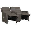 vidaXL 2místné masážní polohovací křeslo šedé umělá kůže