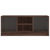 vidaXL TV skř&iacute;ňka se skleněn&yacute;mi dv&iacute;řky hněd&yacute; dub 102x37x42 cm