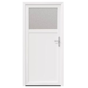 vidaXL Bočn&iacute; vstupn&iacute; dveře 98 x 198 cm PVC B&iacute;l&aacute;