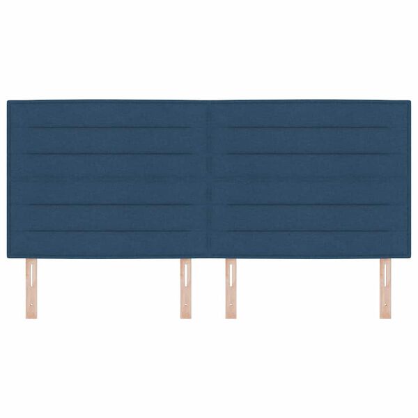 vidaXL Čelo postele Modr&aacute; 200 cm textil