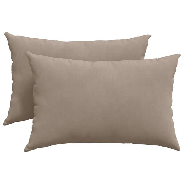 vidaXL Pohovkové polštáře 2 pcs Taupe 60 x 40 cm textil