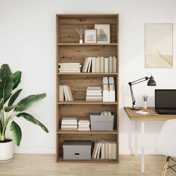 vidaXL Knihovna dub artisan 80 x 30 x 189 cm kompozitn&iacute; dřevo