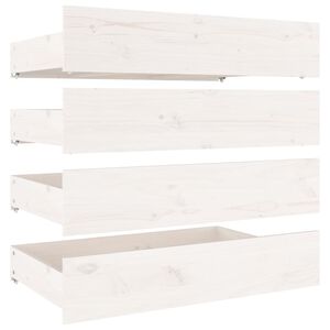 vidaXL Z&aacute;suvky pod postel 4 ks b&iacute;l&eacute; masivn&iacute; borov&eacute; dřevo