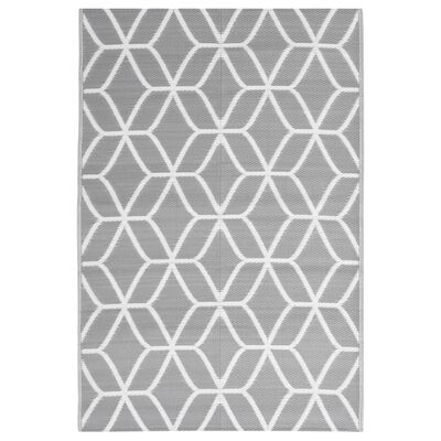 vidaXL Venkovní koberec šedý 140 x 200 cm PP
