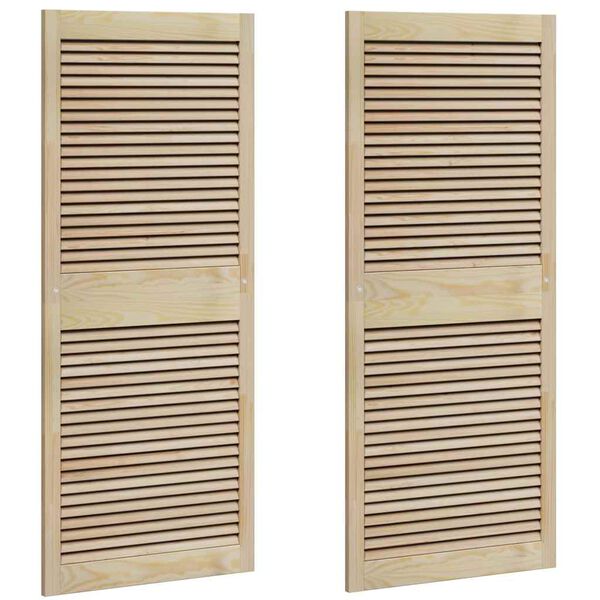 vidaXL Skř&iacute;ňov&eacute; dveře se dveřmi 2 pcs Př&iacute;rodn&iacute; 140.5 x 2 x 59.5 cm