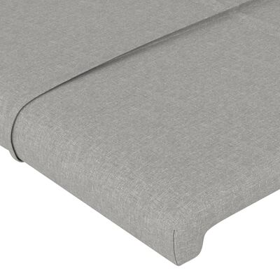 vidaXL Rám postele s čelem světle šedý 140 x 200 cm textil