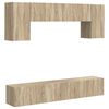 vidaXL Sestava TV skř&iacute;něk N&aacute;stěnn&yacute; 4 pcs Sonoma dub kompozitn&iacute; dřevo