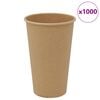 vidaXL Pap&iacute;rov&eacute; kel&iacute;mky na k&aacute;vu 1000 pcs 16oz 400ml hněd&eacute;